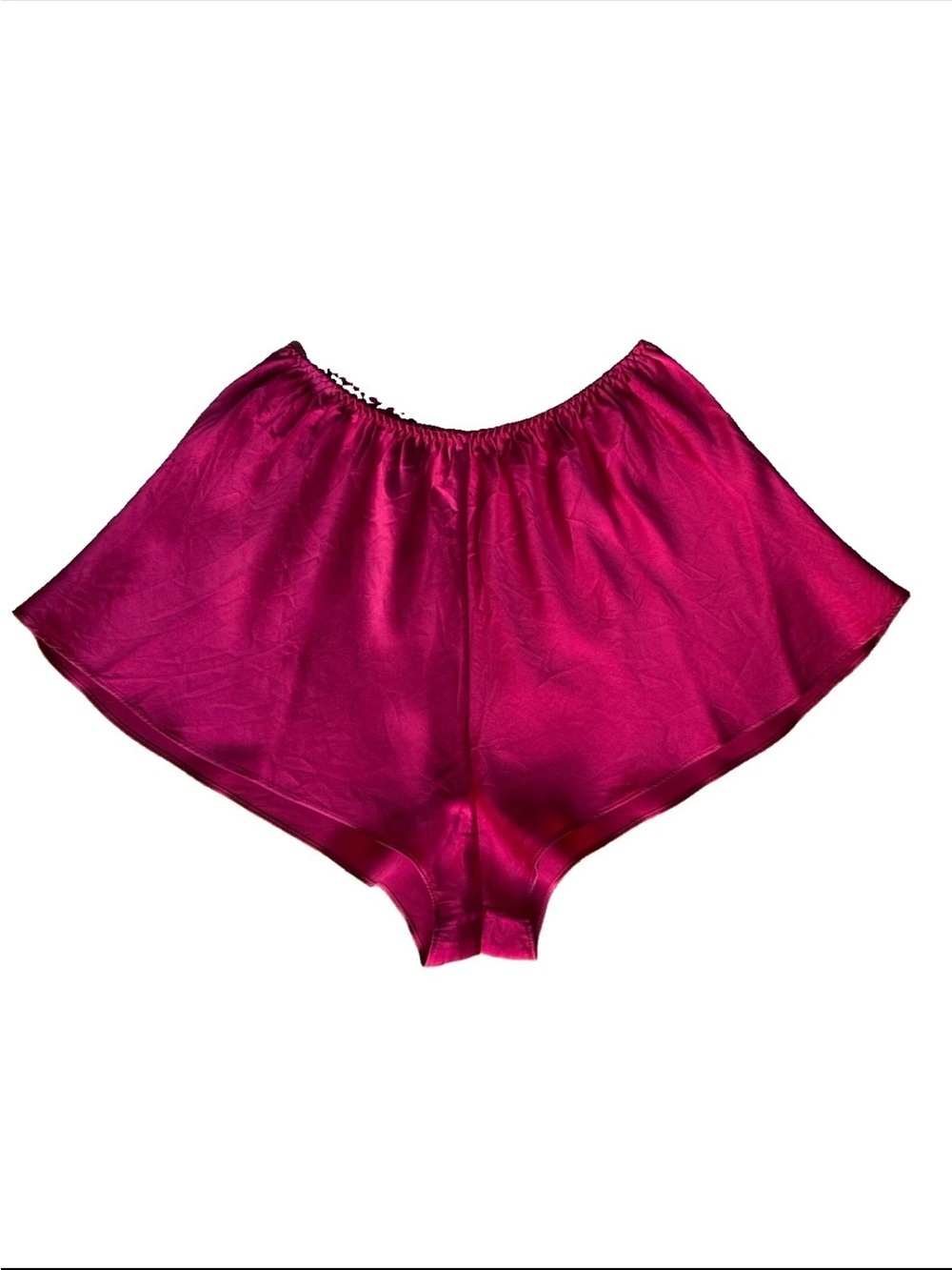 Victoria's Secret Red Silk Satin Tap Pants Size Small